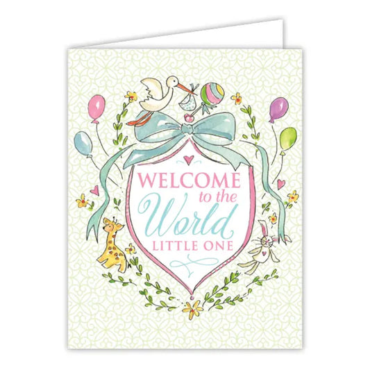 Welcome To the World Little One Icon Crest Greeting Card