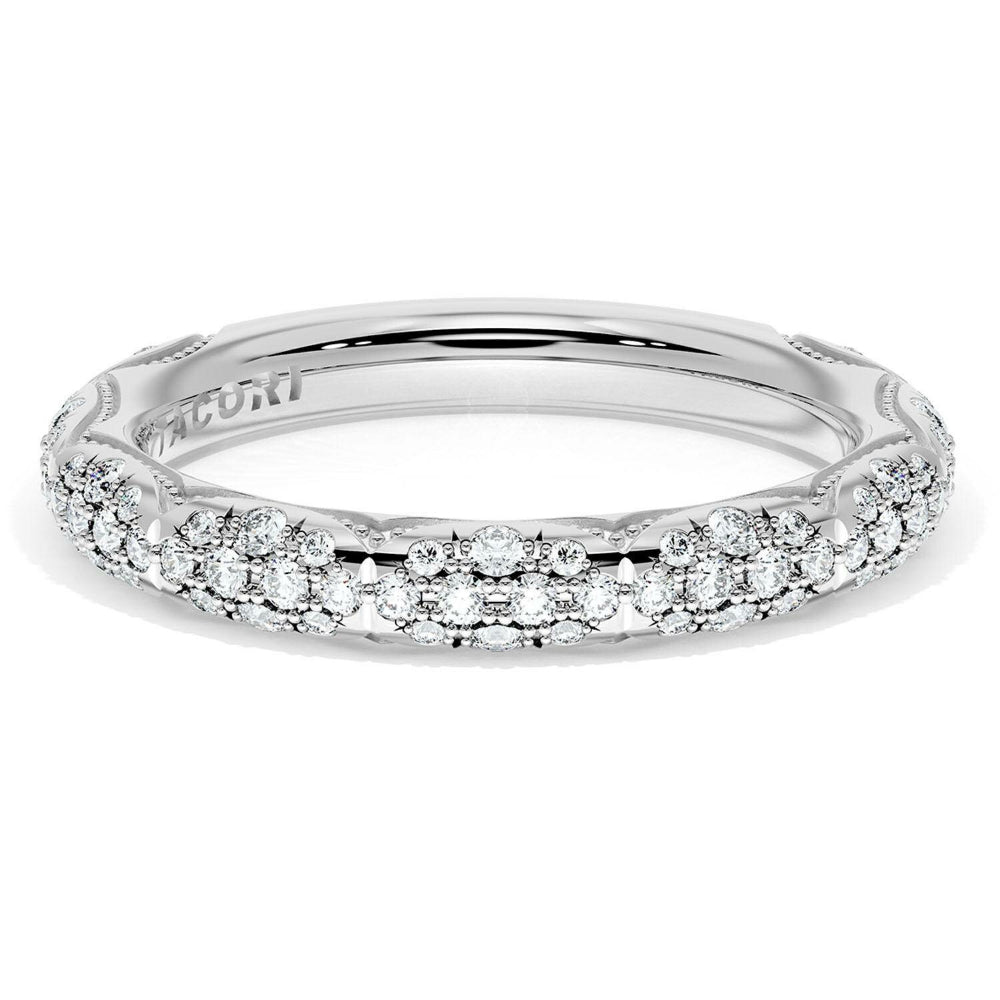 Tacori Founder's Collection 18k French Pavé Diamond Wedding Band