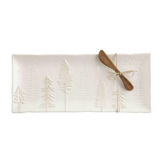 Mud Pie White Christmas Hostess Set