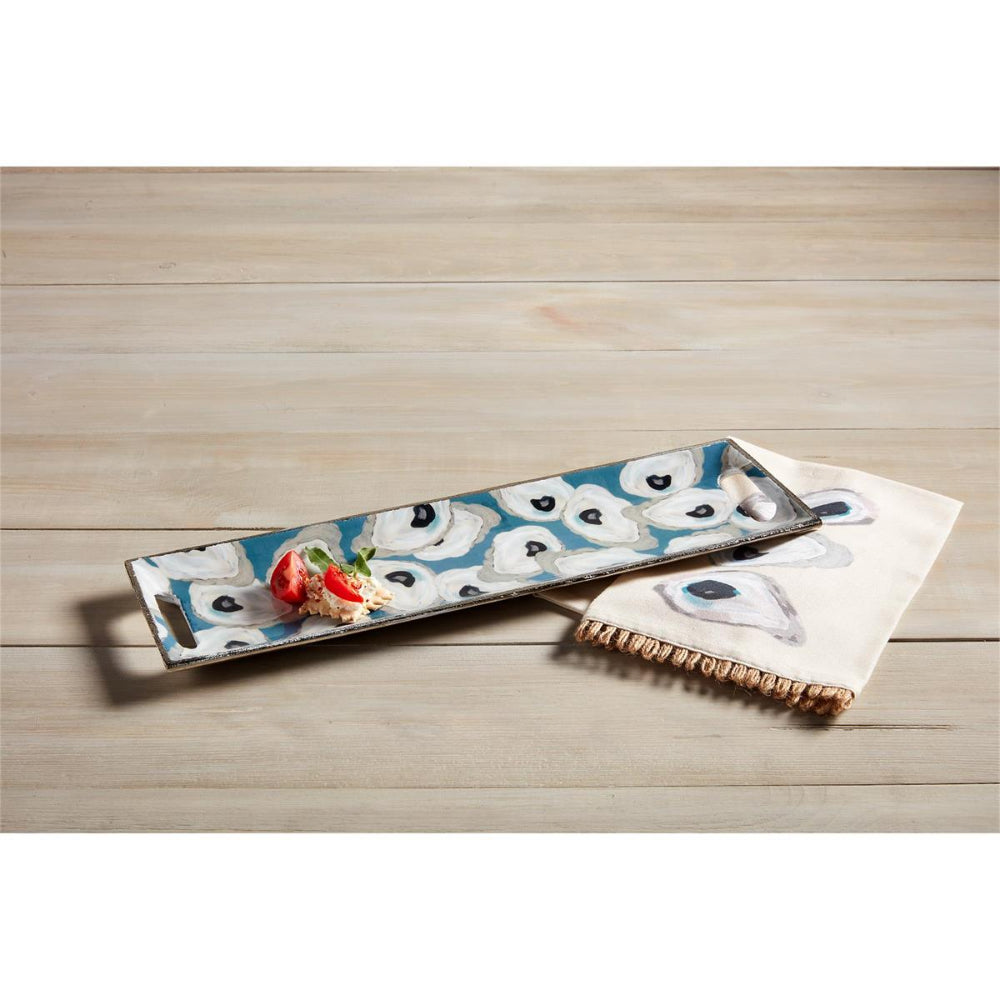 Mud Pie Metal Enamel Oyster Tray