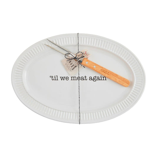 Mud Pie Grill Platter & Marker Set