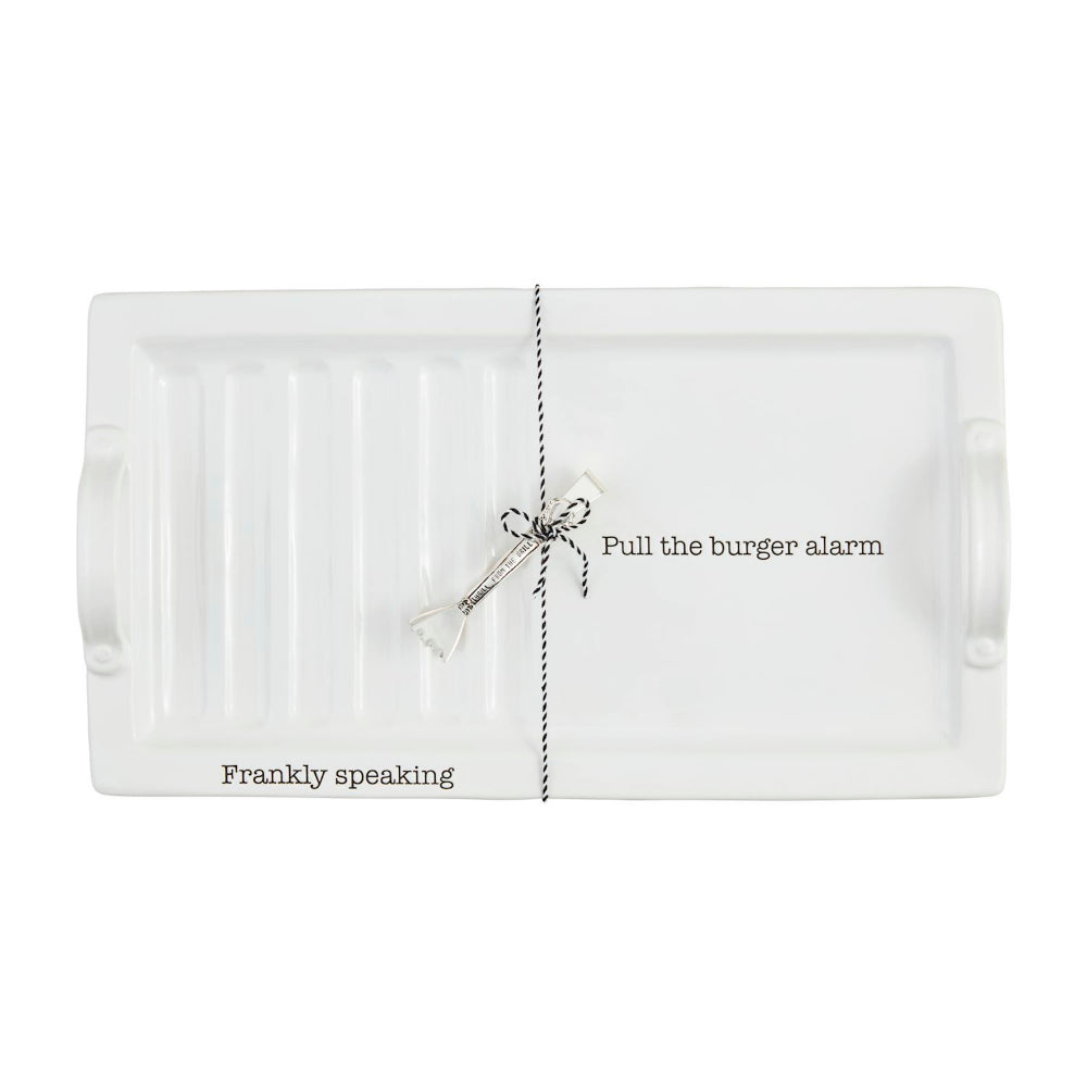 Mud Pie Hot Dog & Burger Platter Set