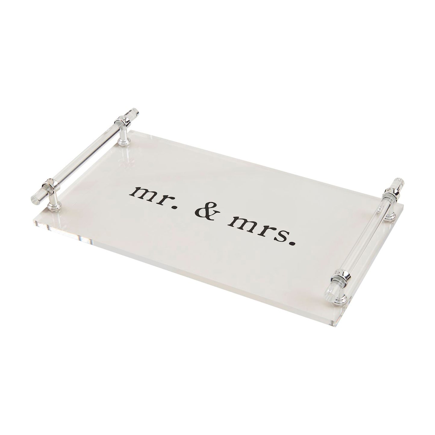 Mud Pie Mr & Mrs Acrylic Tray
