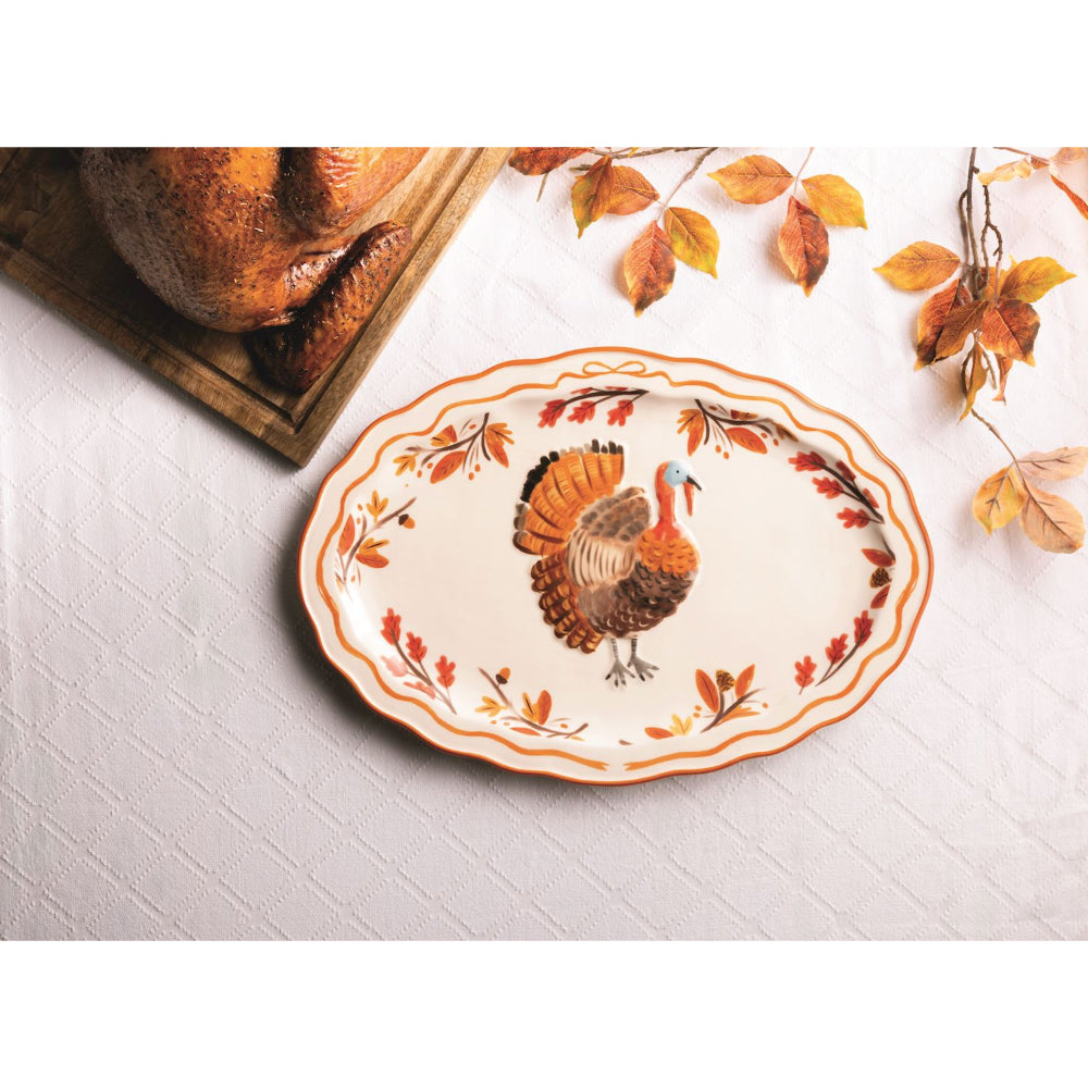 Mud Pie Turkey Whimsical Platter