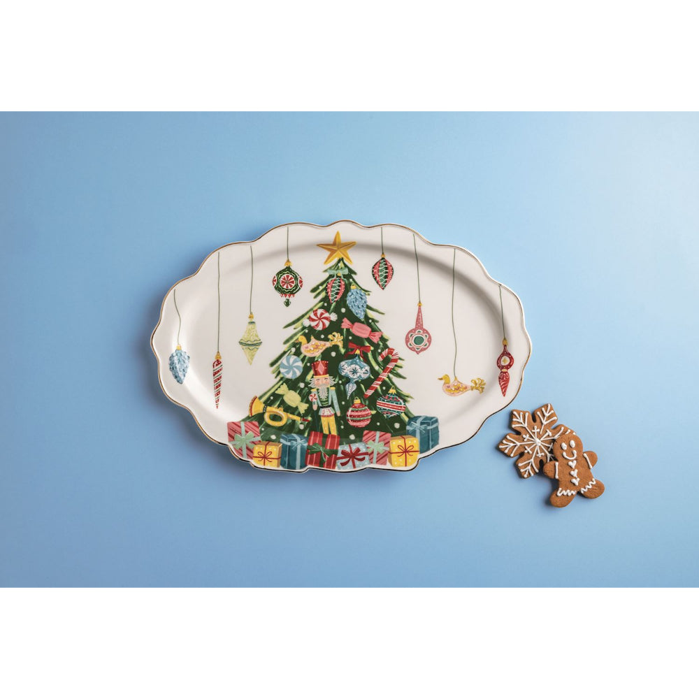 Mud Pie Christmas Tree Ornament Platter