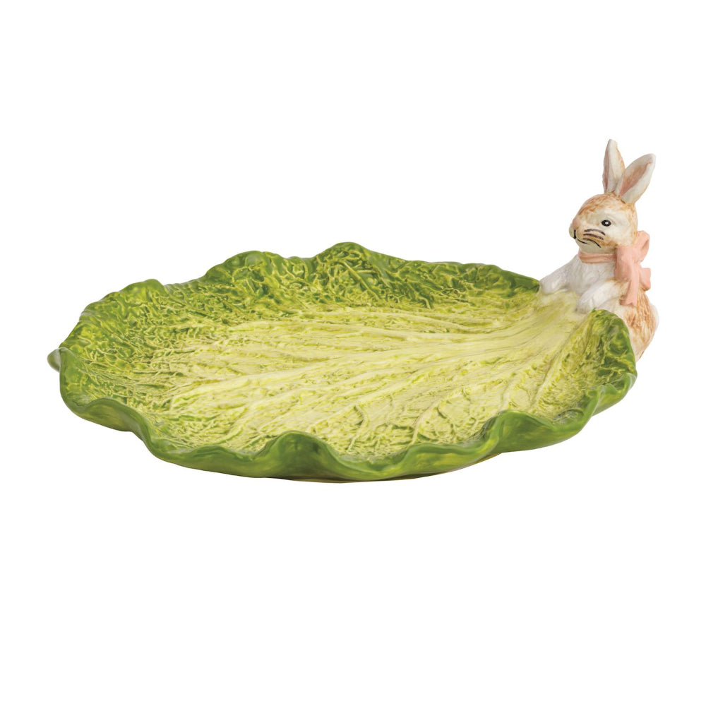 Mud Pie Bunny Cabbage Platter