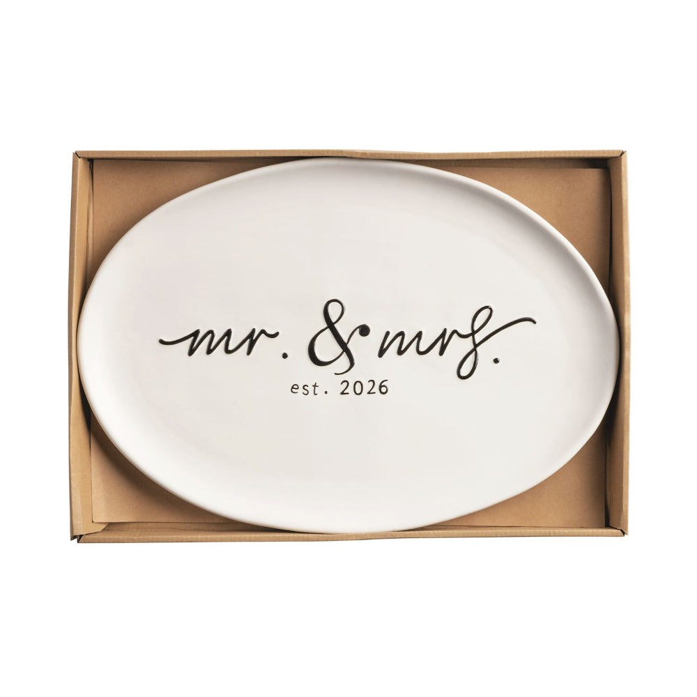 Mud Pie Mr. & Mrs. 2026 Platter