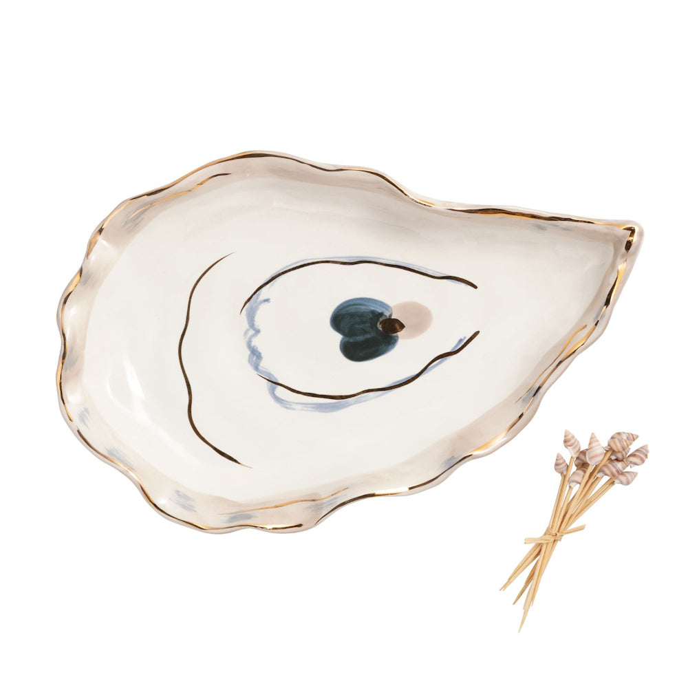 Mud Pie Small Oyster Platter Set