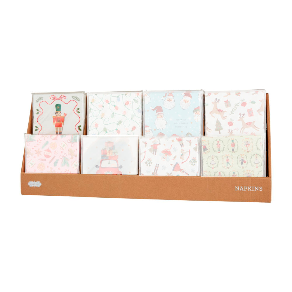 Mud Pe Santa Small Xmas CANSTERS, 6 x 4 da, WHTE | Whte Mud Pe Santa Small Xmas CANSTERS, 6 x 4 da, WHTE | Whte