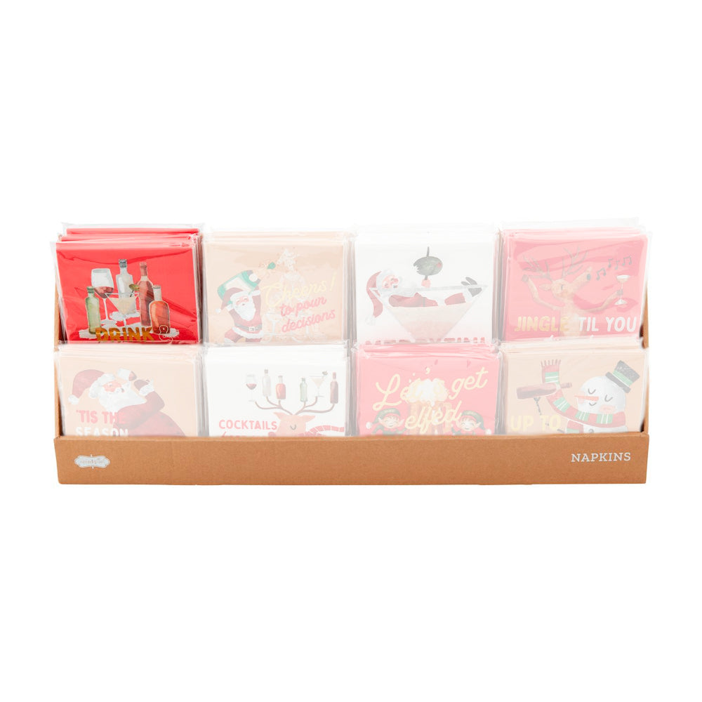 Mud Pie Holiday Bar Napkin Set