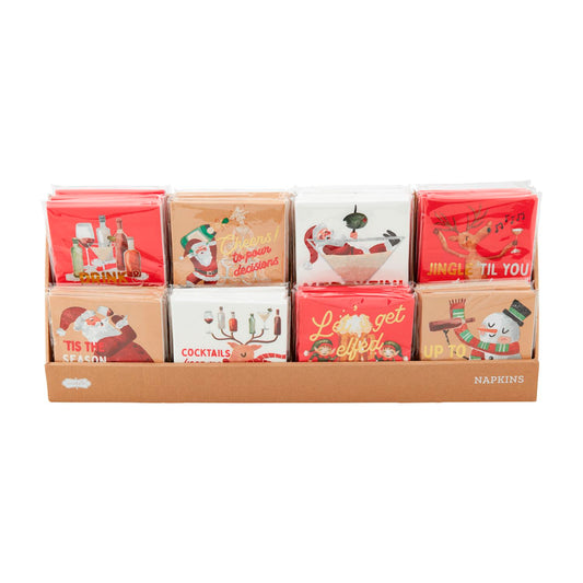 Mud Pie Holiday Bar Napkin Set