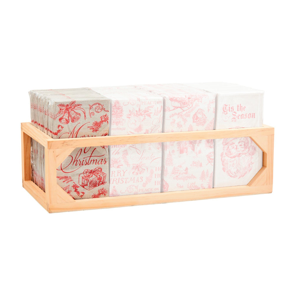 Mud Pie Holiday Toile Guest Towel Set