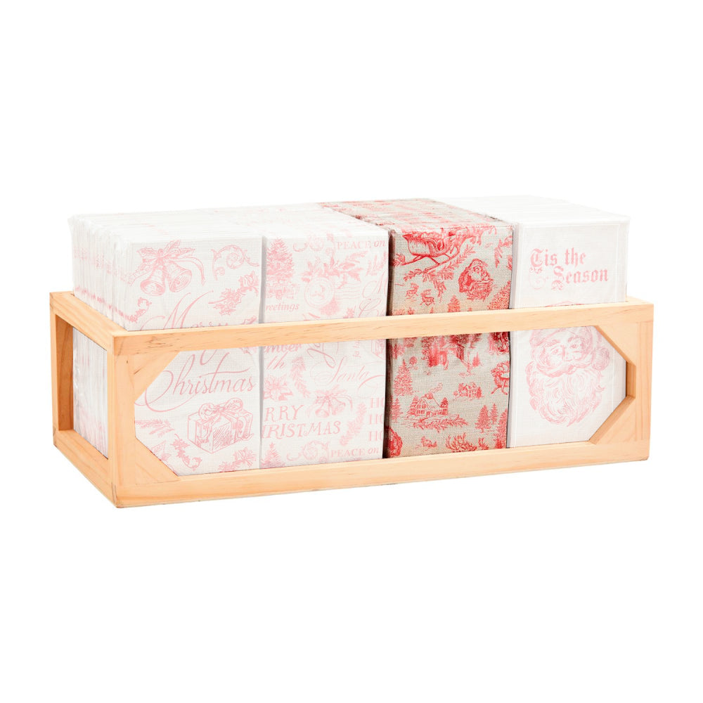 Mud Pie Holiday Toile Guest Towel Set