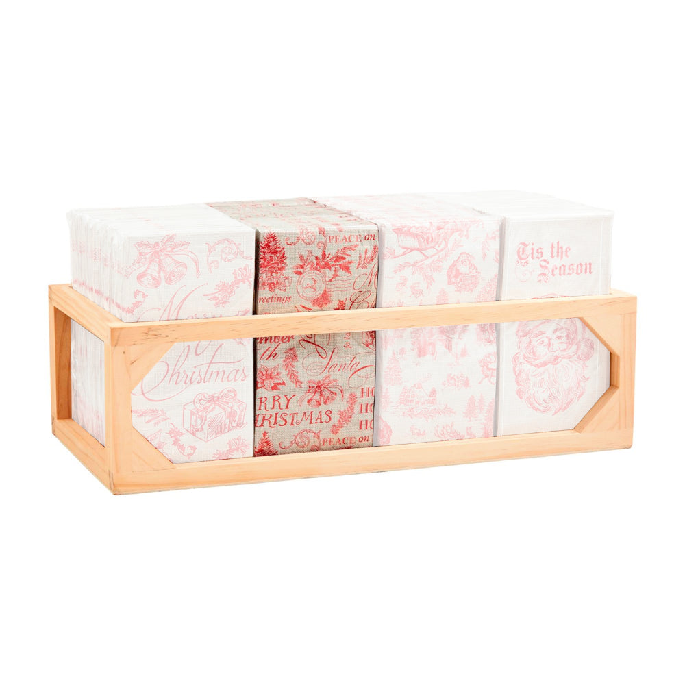 Mud Pie Holiday Toile Guest Towel Set