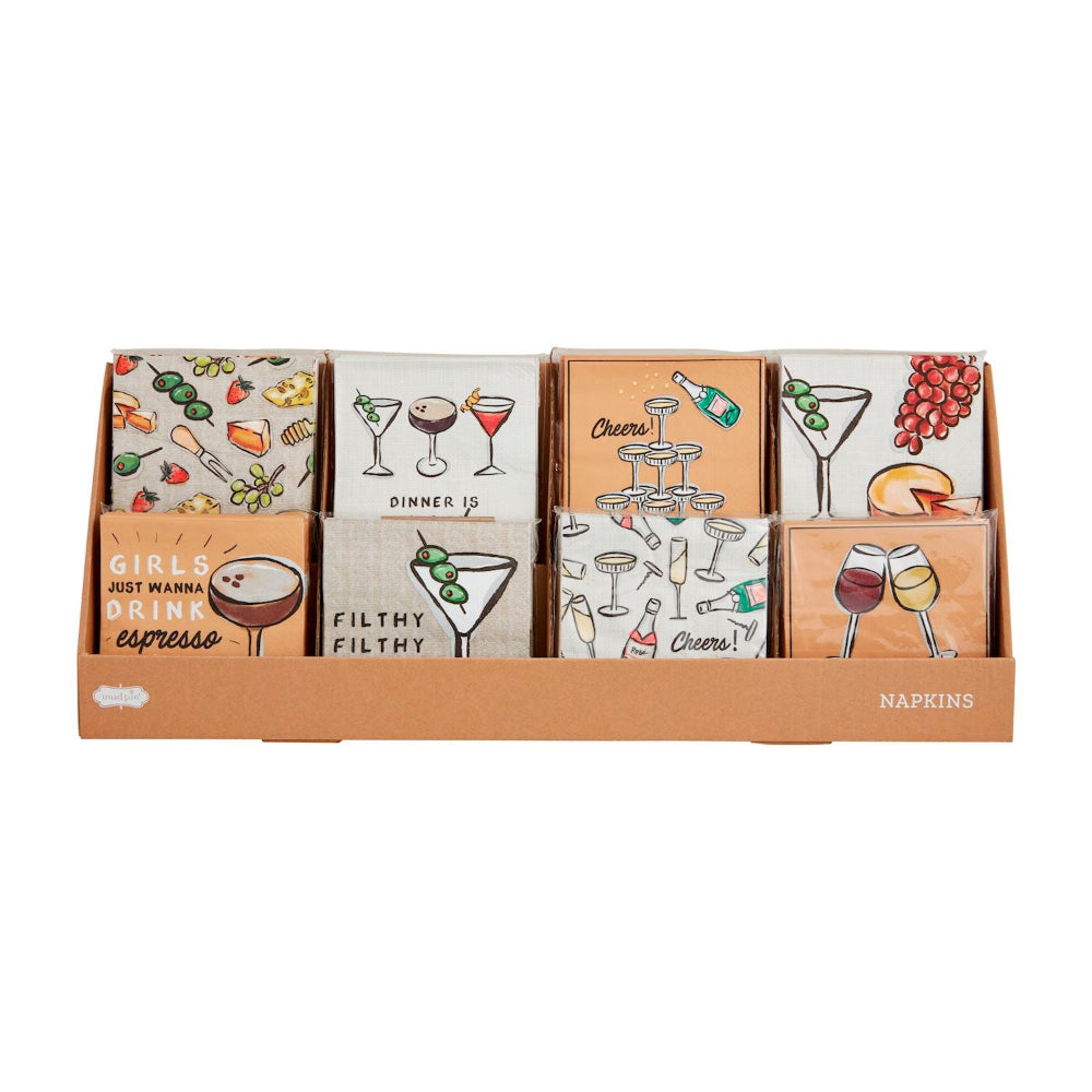 Mud Pie Bar Cocktail Napkins
