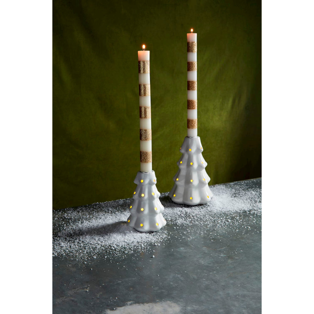 Mud Pie Light-Up Tree Taper Candle Holder