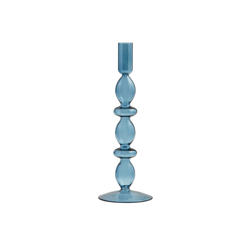Mud Pie Glass Taper Candle Holder