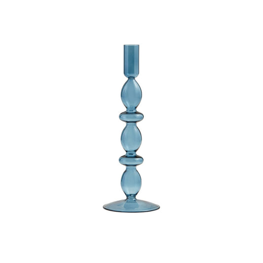 Mud Pie Glass Taper Candle Holder