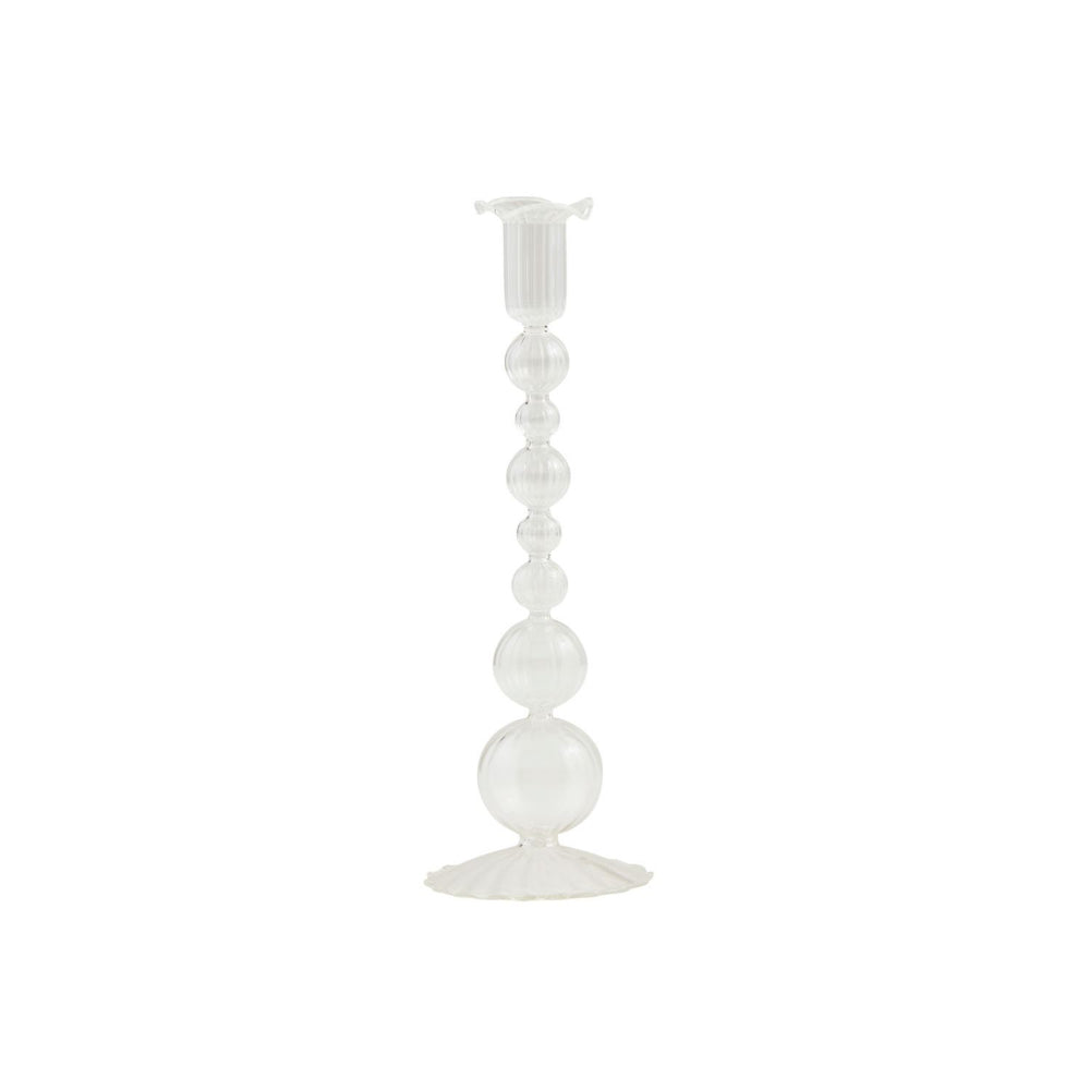 Mud Pie Glass Taper Candle Holder