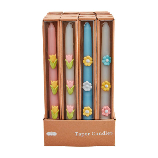 Mud Pie Flower Taper Candles Assorted