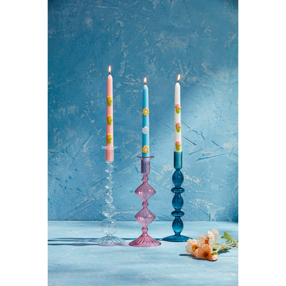 Mud Pie Flower Taper Candles Assorted