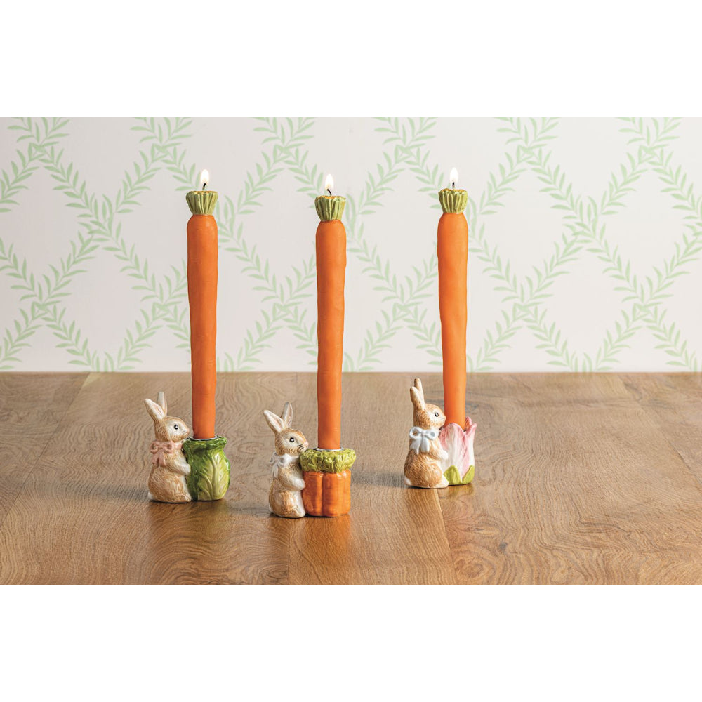 Mud Pie Bunny Taper Candle Holders