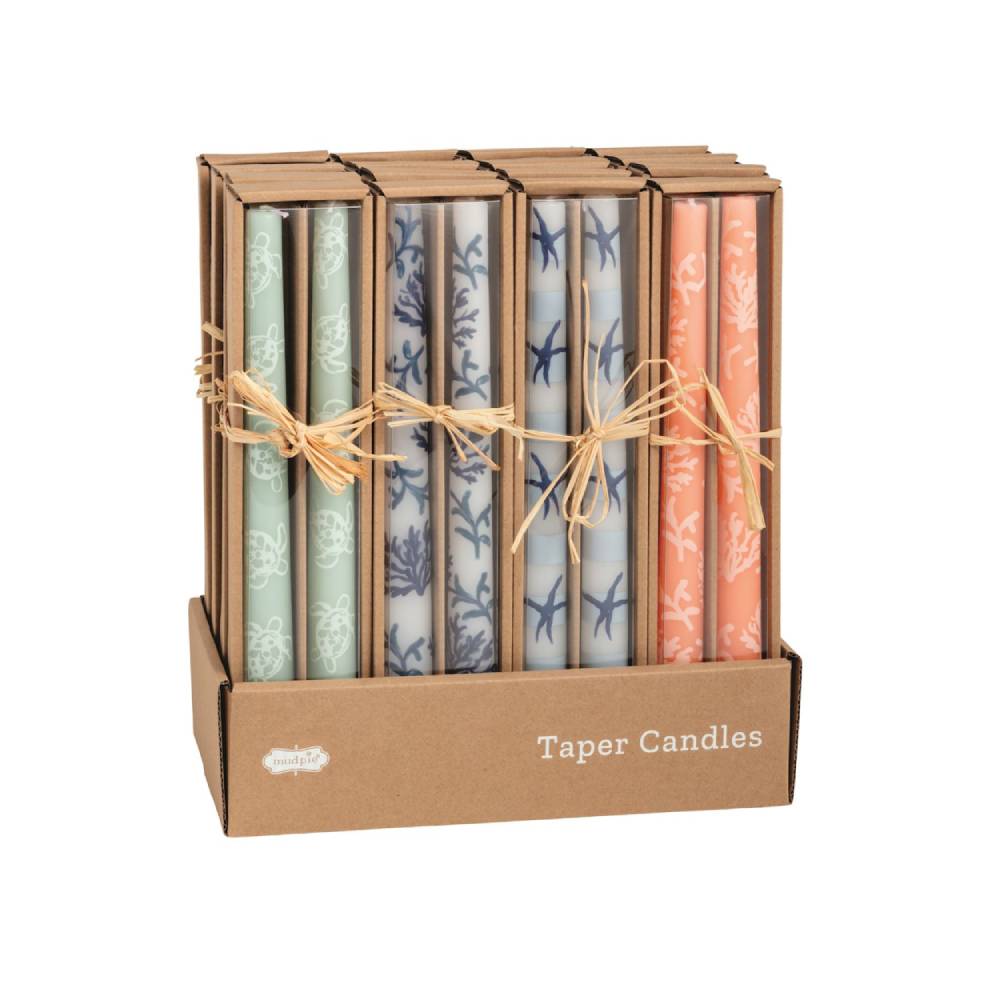 Mud Pie Sea Taper Candles - Set of 2
