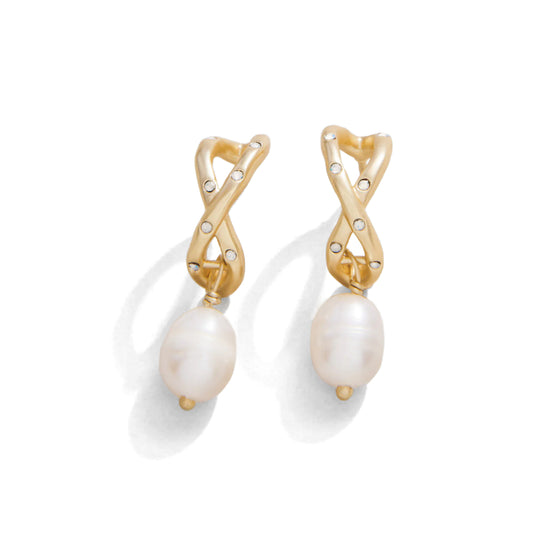 Spartina Sprinkles Hoop Earrings - Pearl