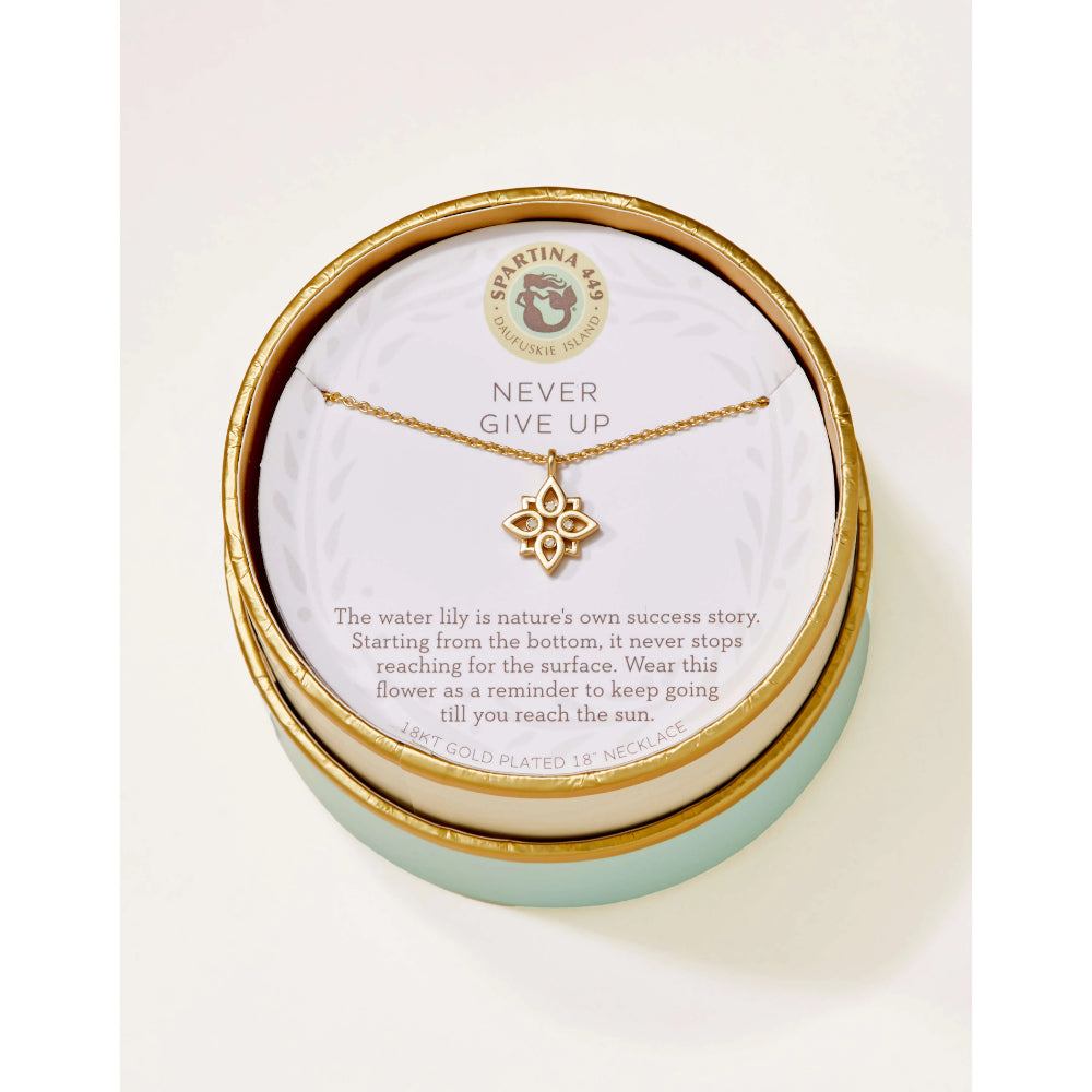 Spartina Sea La Vie 18" Necklace - Never Give Up/Lotus