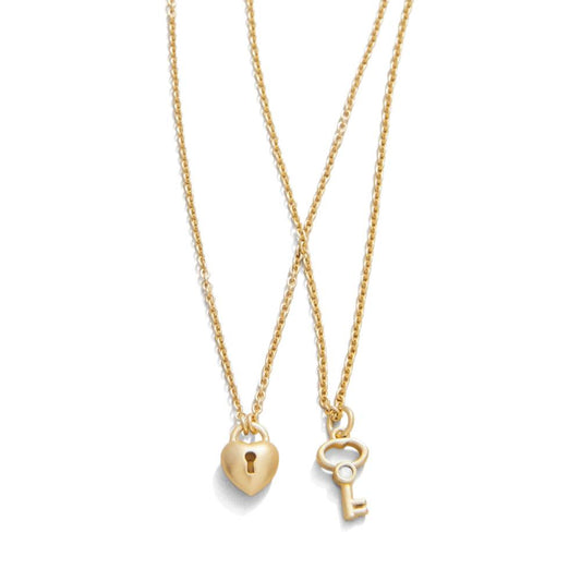 Spartina Sea La Vie 18" Necklace - Best Friends/Heart Key (Set of 2)