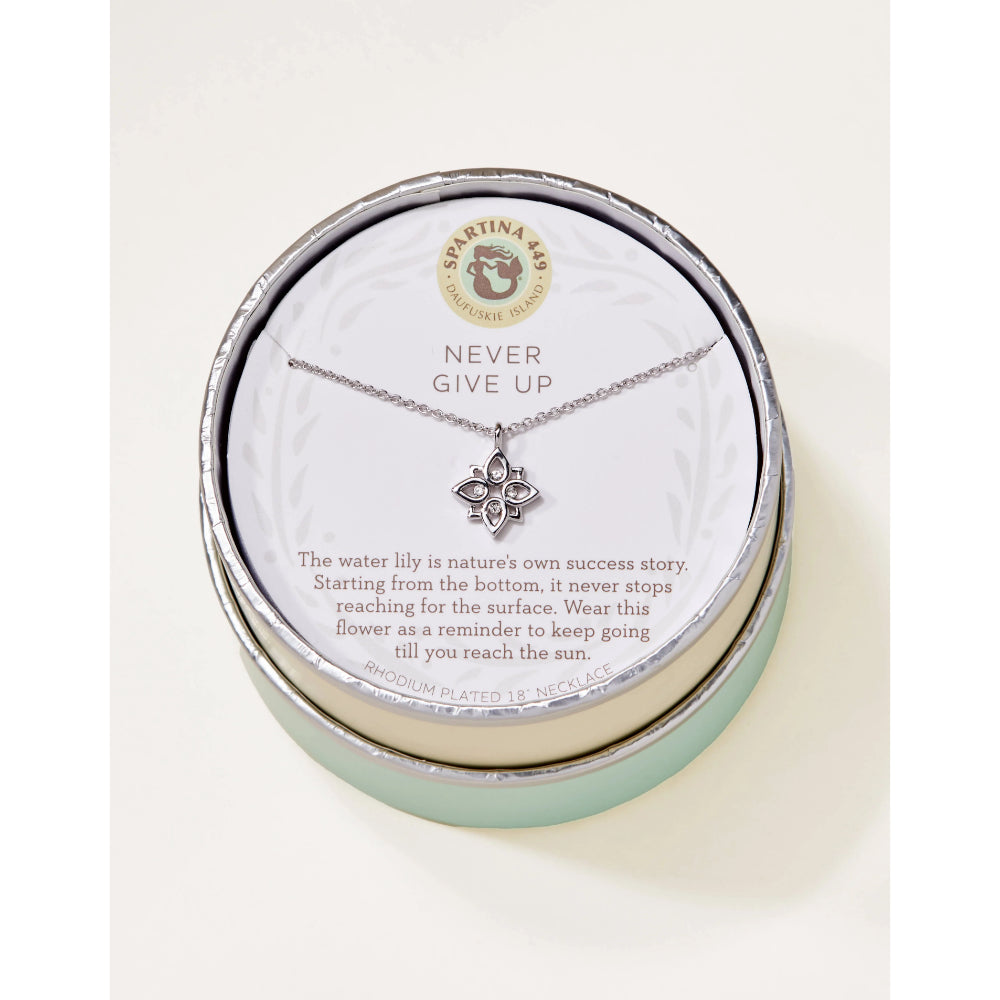 Spartina Sea La Vie 18" Necklace - Never Give Up/Lotus