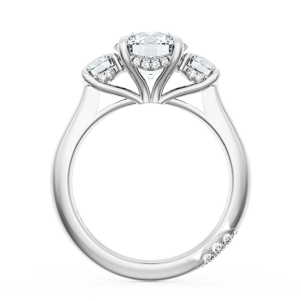 Tacori Founder's Collection Platinum Round 3-Stone Engagement Ring