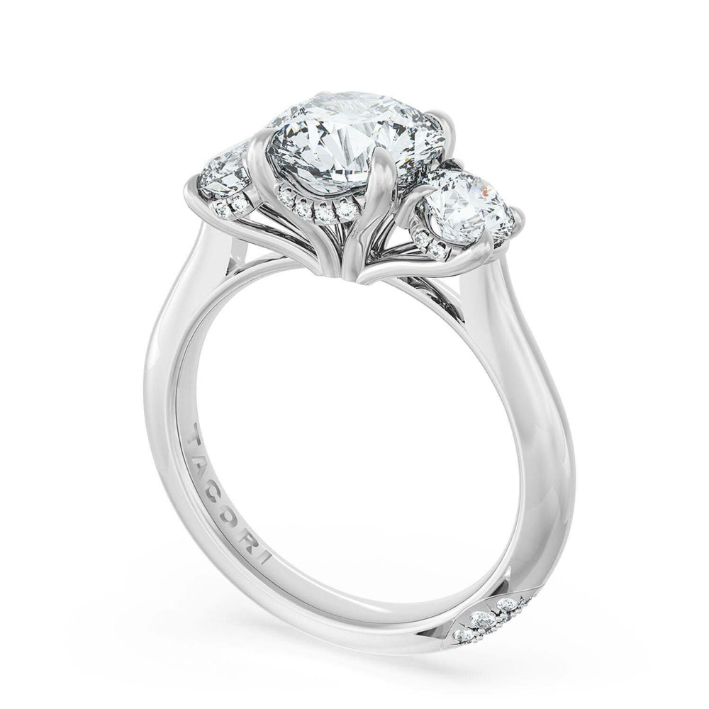 Tacori Founder's Collection Platinum Round 3-Stone Engagement Ring