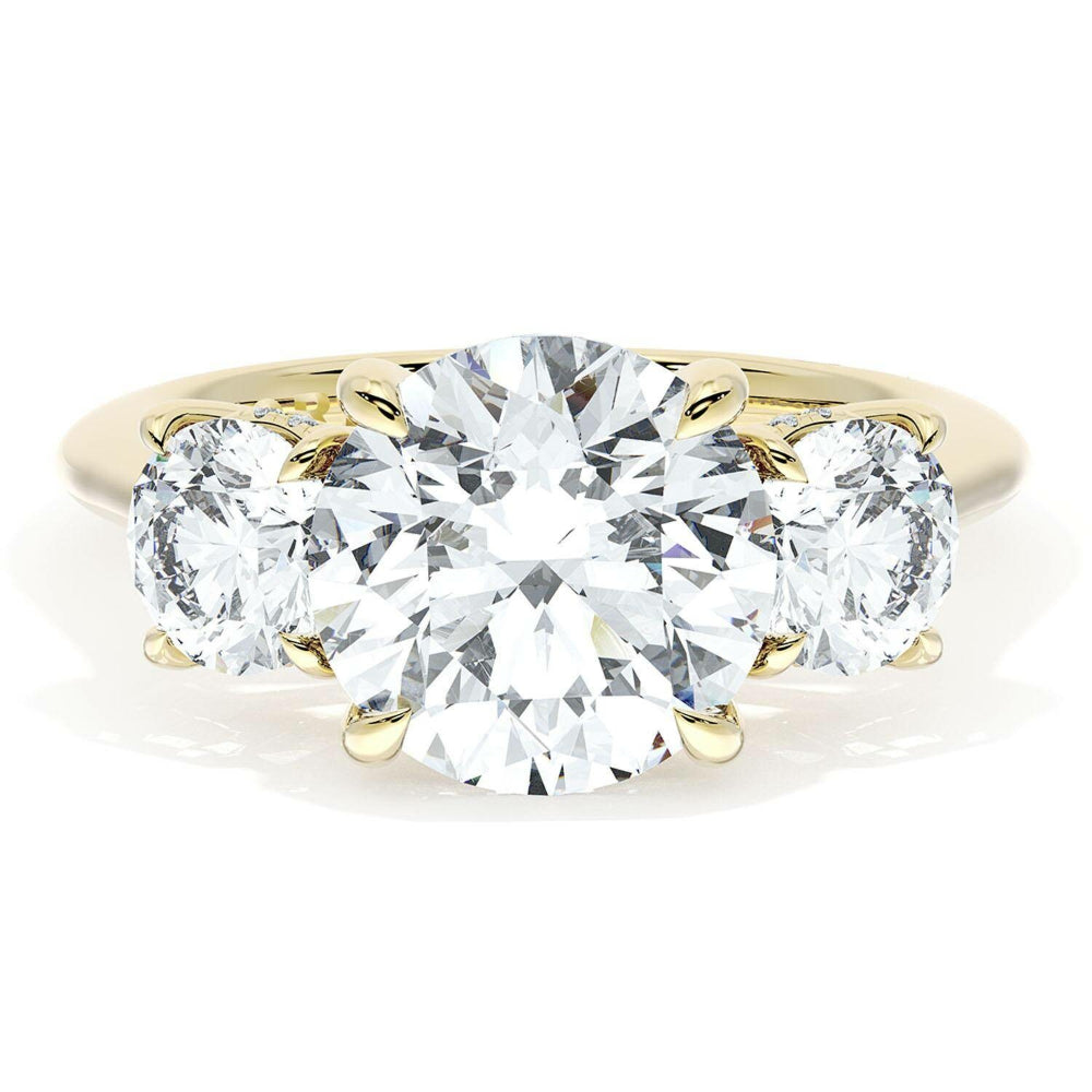 Tacori Founder's Collection 18k Round 3-Stone Engagement Ring