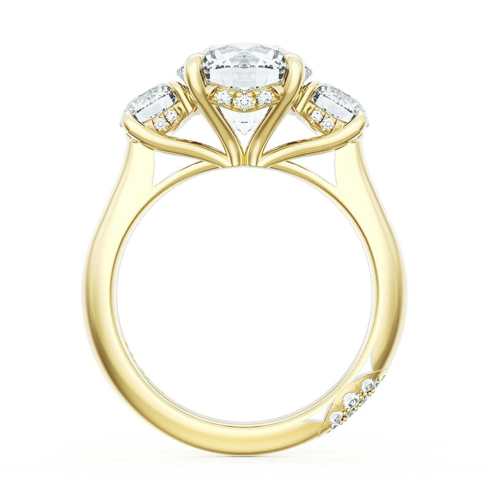 Tacori Founder's Collection 18k Round 3-Stone Engagement Ring