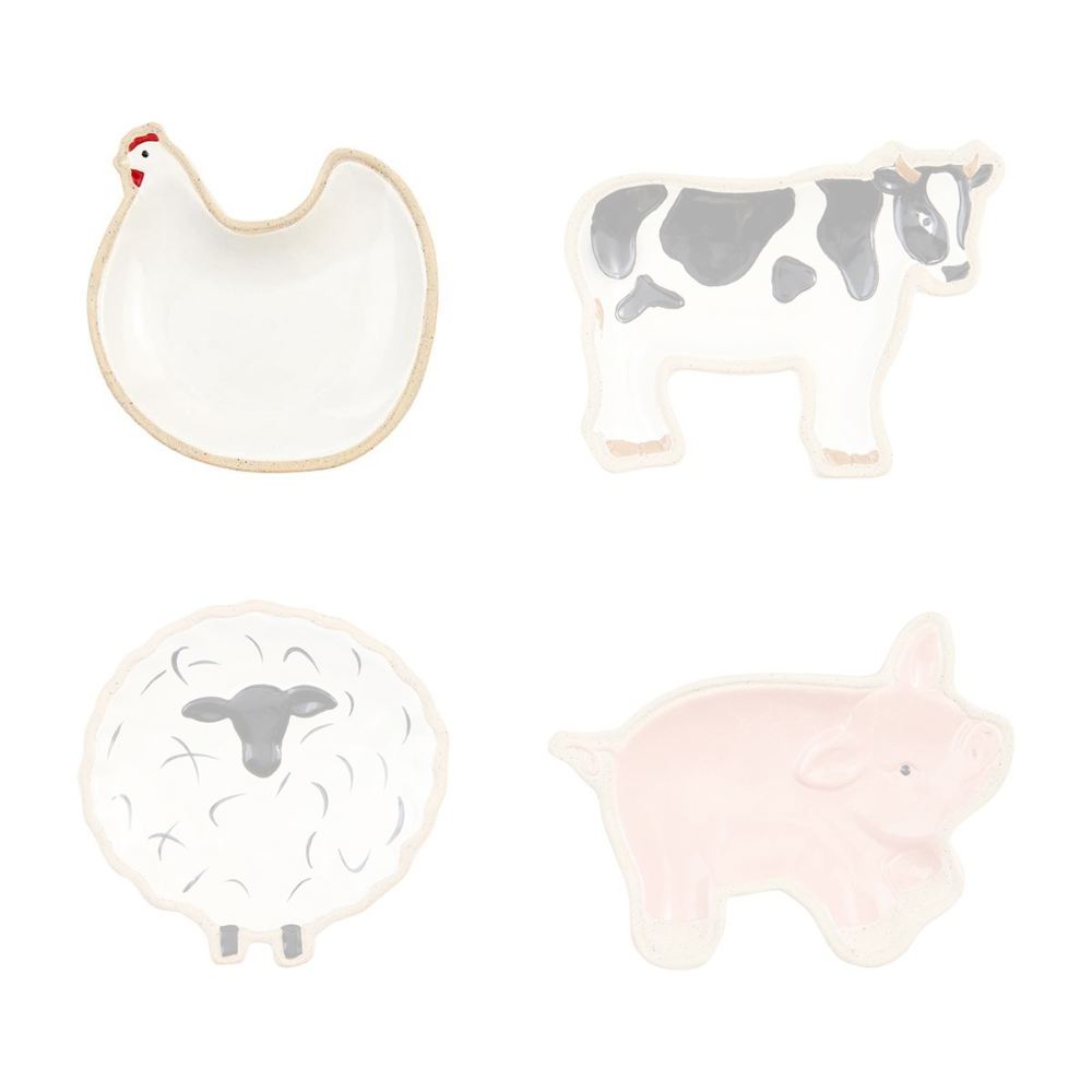Mud Pie Farm Animal Themed Tidbit Dishes
