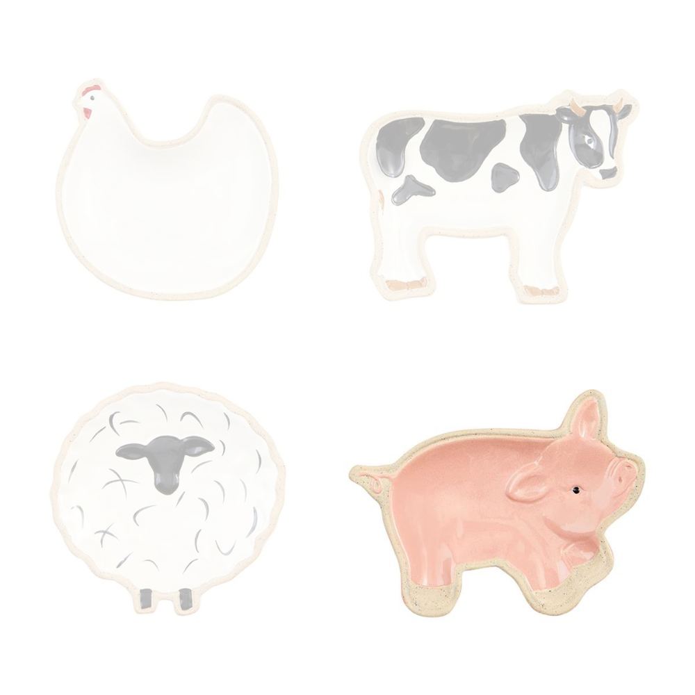 Mud Pie Farm Animal Themed Tidbit Dishes