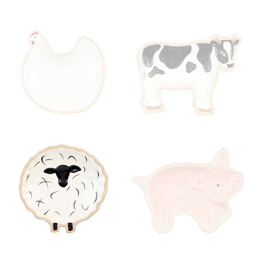 Mud Pie Farm Animal Themed Tidbit Dishes