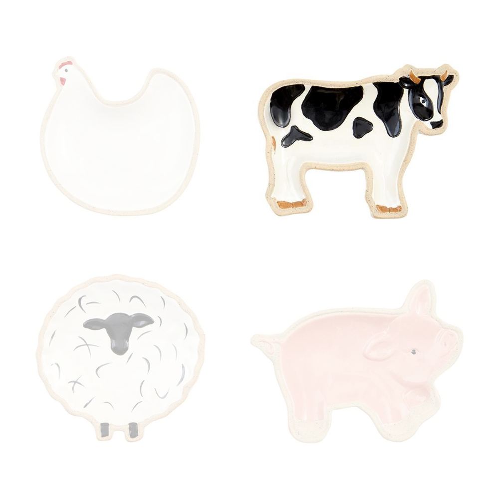 Mud Pie Farm Animal Themed Tidbit Dishes