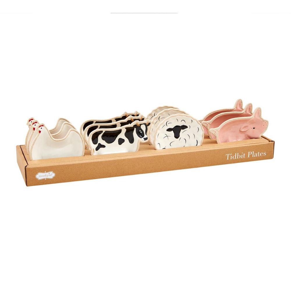 Mud Pie Farm Animal Themed Tidbit Dishes