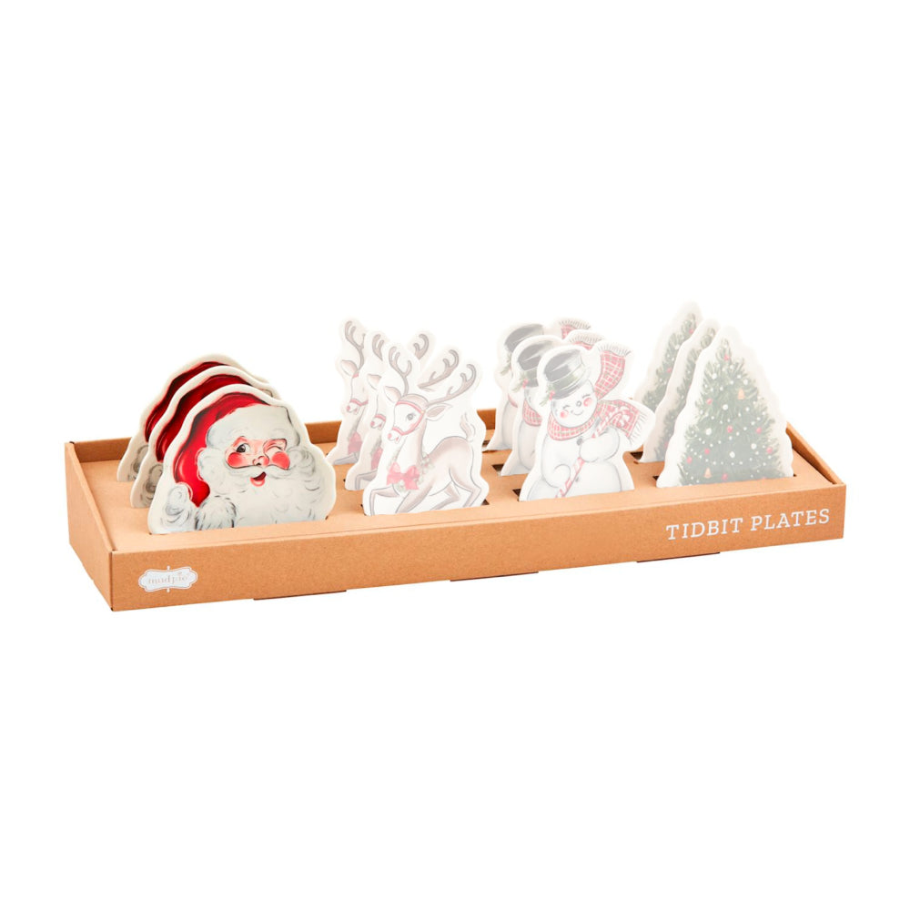 Mud Pie Classic Christmas Tidbit Plate