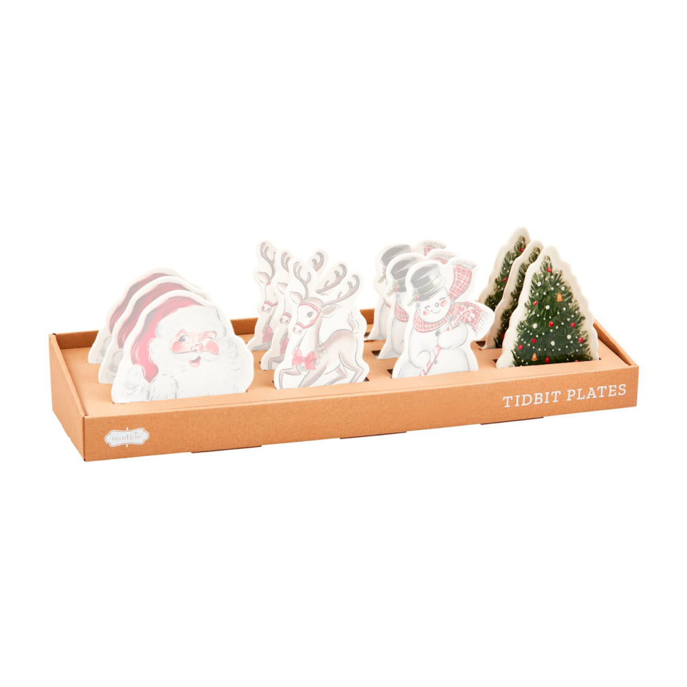 Mud Pie Classic Christmas Tidbit Plate