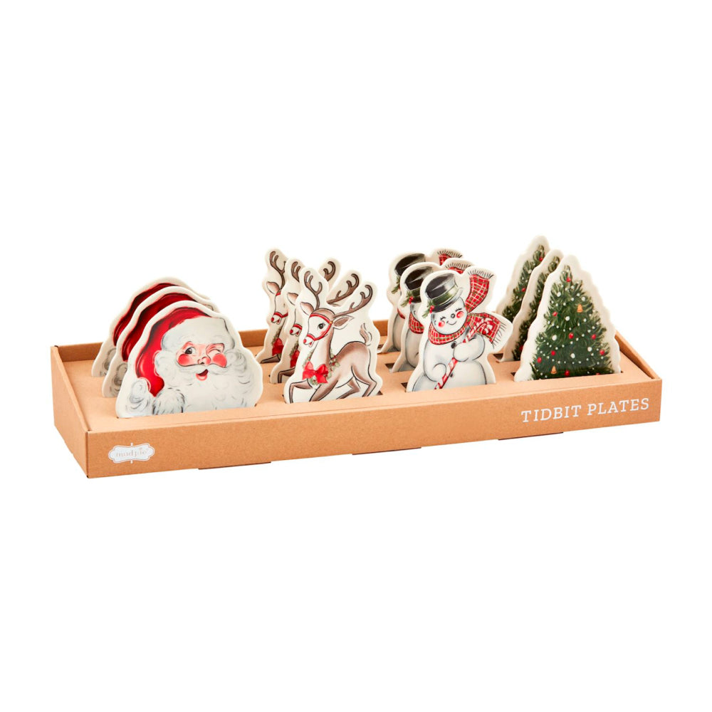 Mud Pie Classic Christmas Tidbit Plate