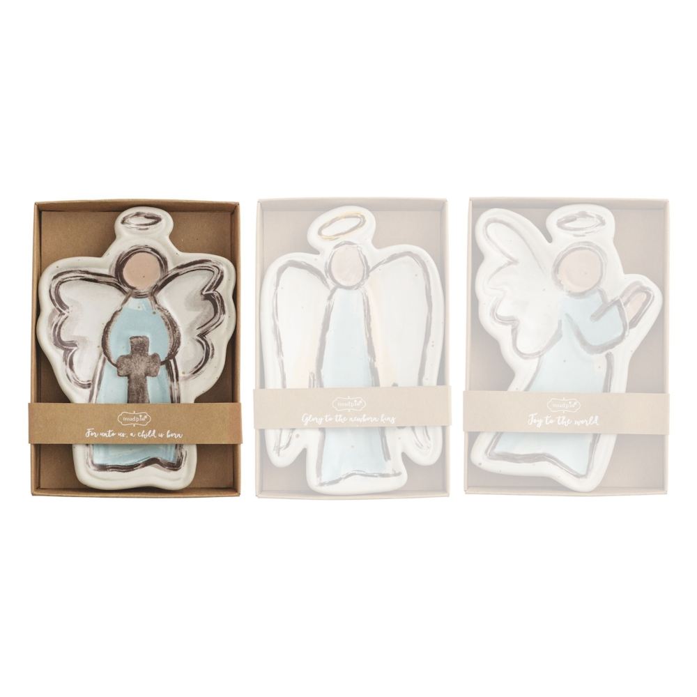 Mud Pie Farm Christmas Angel Tidbit Dish