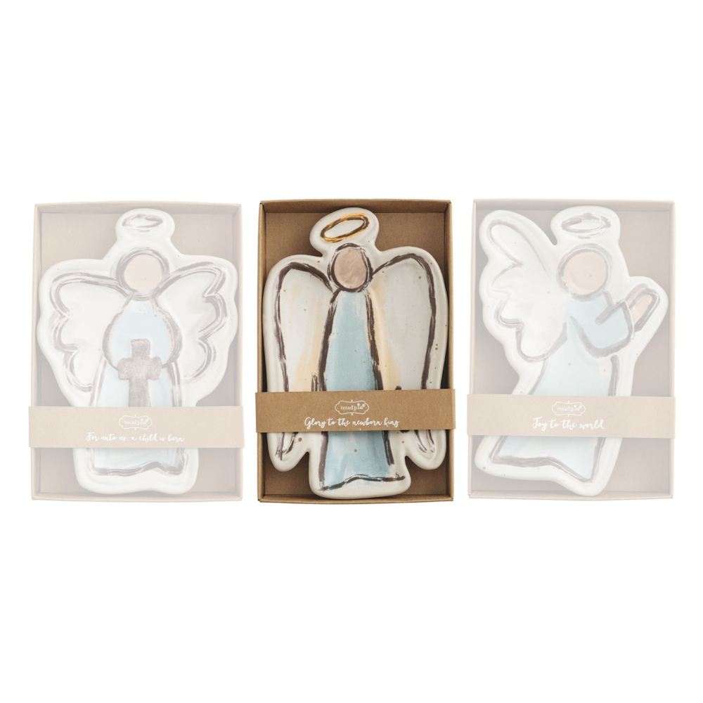 Mud Pie Farm Christmas Angel Tidbit Dish