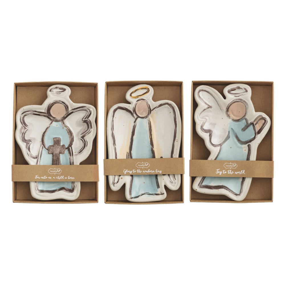Mud Pie Farm Christmas Angel Tidbit Dish