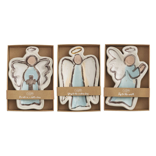 Mud Pie Farm Christmas Angel Tidbit Dish