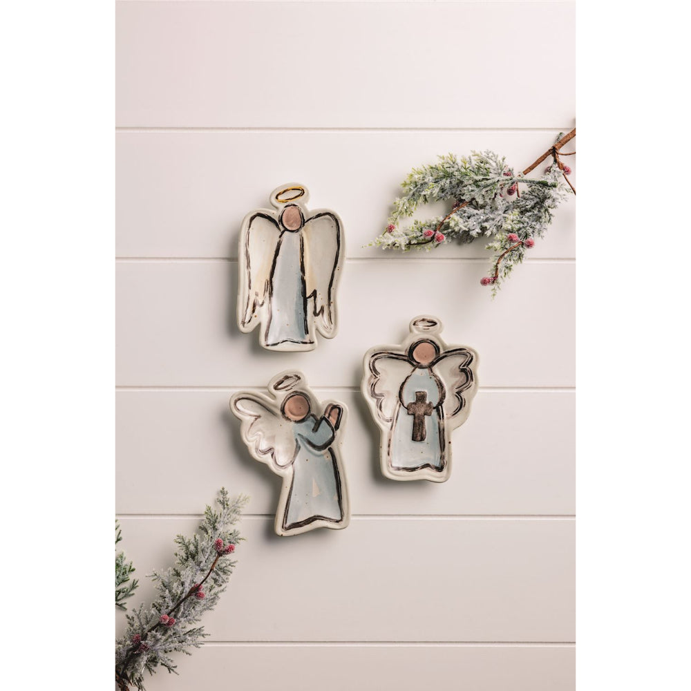 Mud Pie Farm Christmas Angel Tidbit Dish