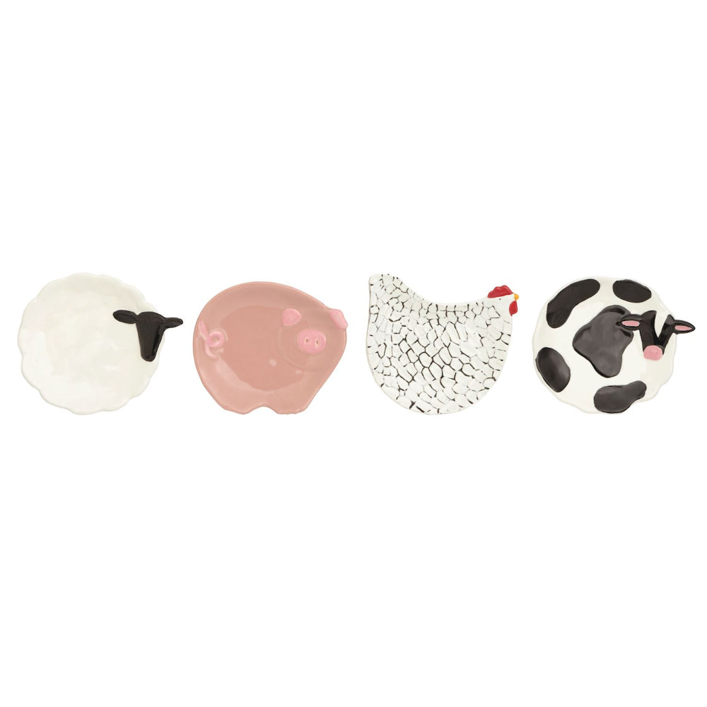 Mud Pie Farm Animal Tidbit Plates