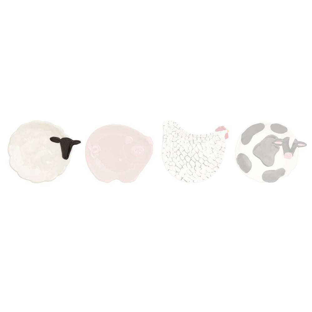 Mud Pie Farm Animal Tidbit Plates